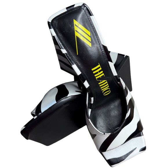 The Attico Devon Zebra Print 115mm Sandals Size 5 - Picture 5 of 15